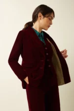Blazer Gamine in Velluto Bordeaux King Louie - immagine 2