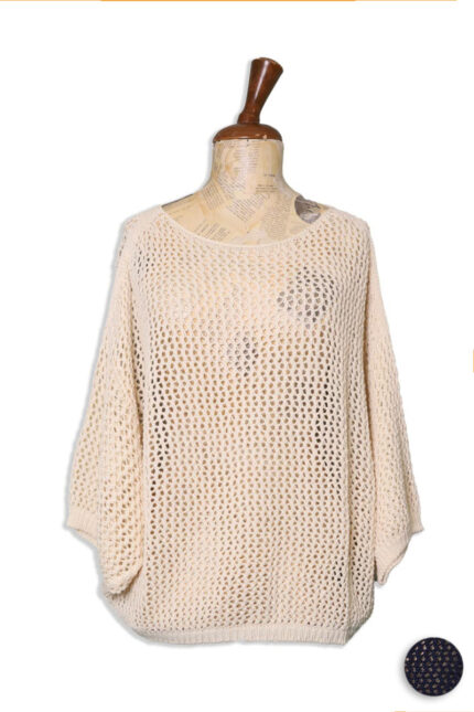 Maglia Collo a Barca Traforata Agnese X Agnese