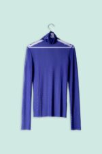 Maglia Lupetto in Tulle Blu Alisa