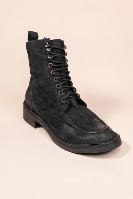 Stivaletto Stringato Crosta Nero Kudetà