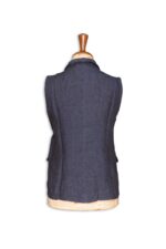Gilet in Lino Blu Mama B - immagine 3
