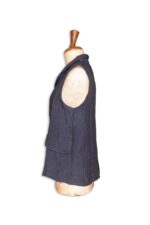 Gilet in Lino Blu Mama B - immagine 2