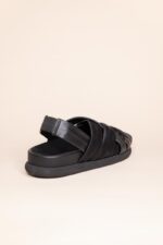 Sandalo Fasce in Pelle Satin Nero Patrizia Bonfanti - immagine 4