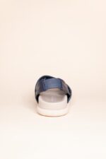 Sandalo Fasce in Pelle Satin Blu Patrizia Bonfanti - immagine 3