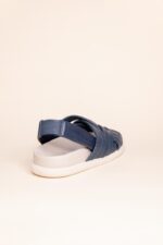 Sandalo Fasce in Pelle Satin Blu Patrizia Bonfanti - immagine 4