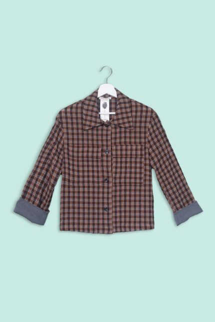 Camicia Check Goffrata Moro Numero Primo