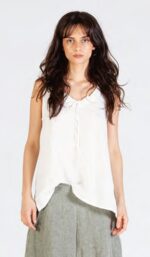 Top Arricciato in Lino Mama B - immagine 5