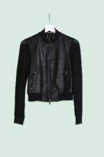 Chiodo Donna in Pelle e Maglia Traforata The Jack - immagine 2