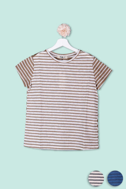 Maglia in Lino a Righe Mama B