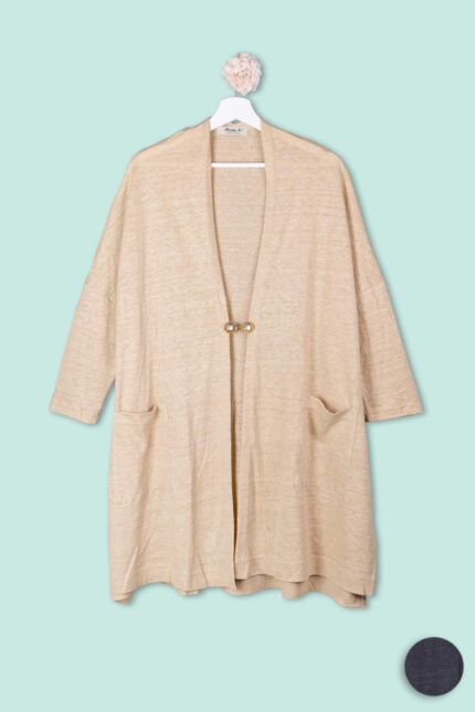 Cardigan Lungo in Lino Mama B