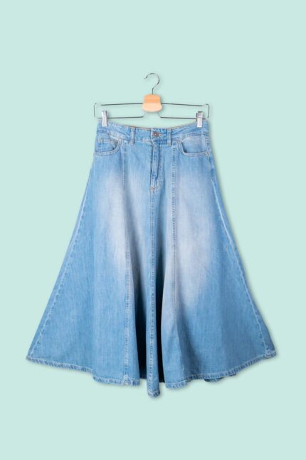 Gonna Midi in Denim Le Morgane