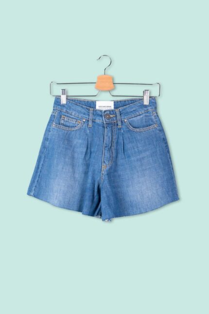 Shorts con Pinces in Denim Leggero Le Morgane