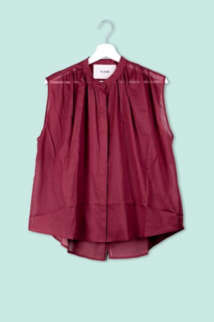 Camicia smanicata in mussola di cotone Vigna Floor