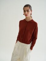 Cardigan in cotone color paprika Floor - immagine 2