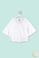 Blusa in Cotone Manica Svasata Numero Primo
