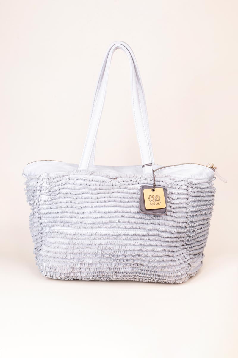 26p1012_gesso Borsa in pelle di vitello pieno fiore Majo - immagine 1