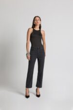 Pantalone Sleek Straight Black Denim - Cigala's - immagine 3
