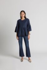 Denim Elastic Waist Flare - Cigala's - immagine 3