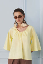 Blusa in Cotone Manica Svasata Numero Primo - immagine 3