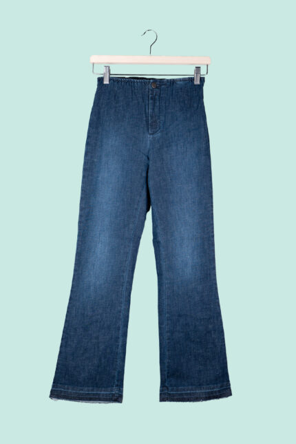 Denim Elastic Waist Flare - Cigala's