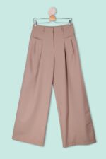 Pantalone palazzo in crepe di viscosa con pence basse Numero Primo - immagine 2