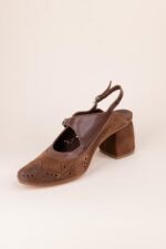 Mary Jane slingback in suede traforato Kudetà - immagine 4