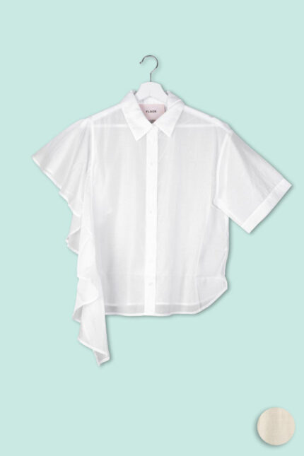 Camicia con Rouches Laterale in mussola di cotone Floor
