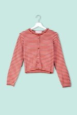 Cardigan Collo alla Coreana a Righe Floor