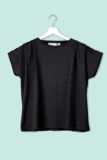 T-shirt in jersey con pieghe sulla spalla Floor - immagine 2