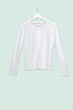 Cardigan in Maglia Extrafine Bianco Thinking Mu