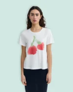 T-Shirt Cherry Bianca Thinking Mu - immagine 2
