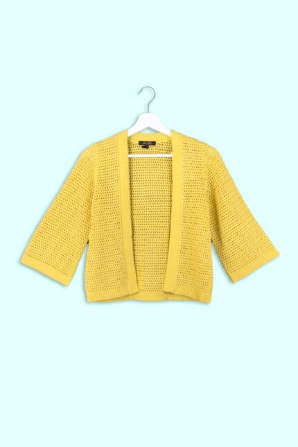 Cardigan Traforato Giallo King Louie