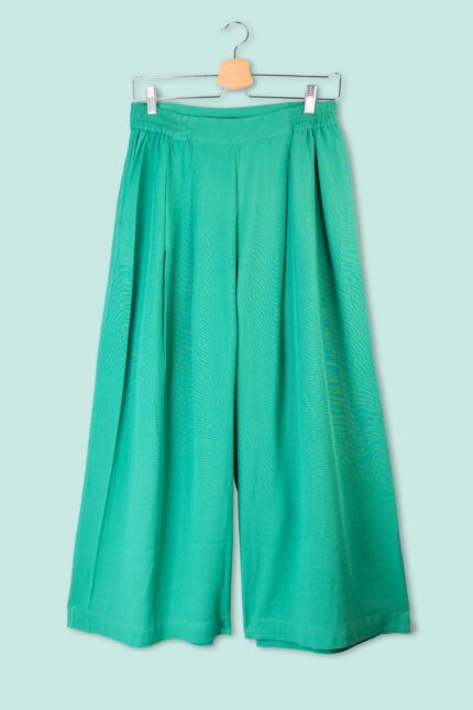 Pantalone Palazzo in Viscosa Verde King Louie