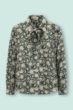 Camicia in cotone con fantasia floreale e cashmere Madame Venice